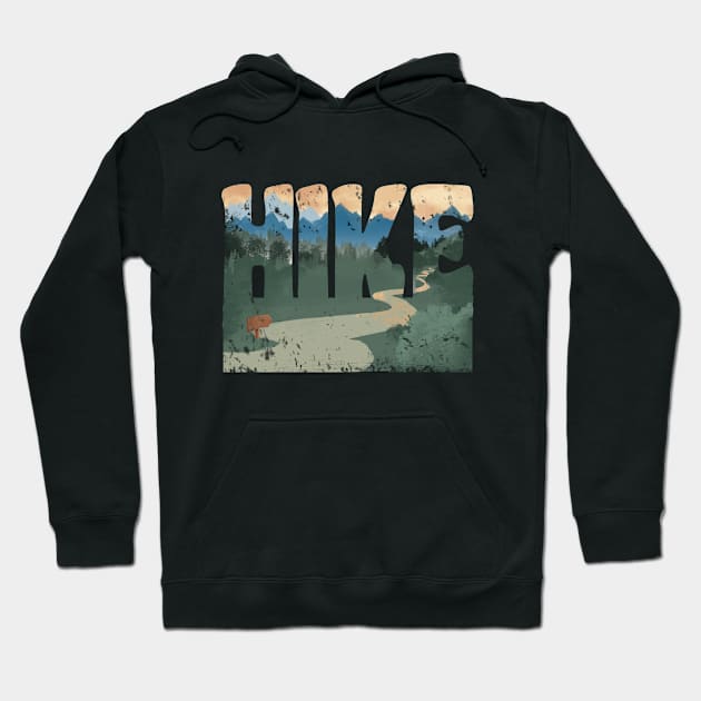 Just Hike, Hiking Never Gets Old Hoodie by numpdog